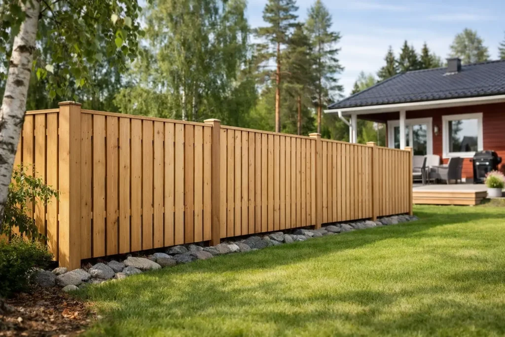 Kotimainen puuaita asennettuna - mitä saat