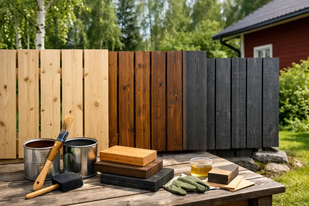Puuaidan materiaalit ja pintakäsittely käytännössä