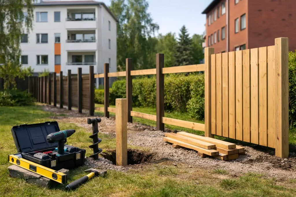 Taloyhtiön aitaprojekti vaihe vaiheelta