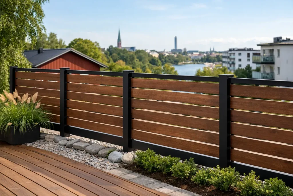 Terassiaita Helsingissä asennettuna