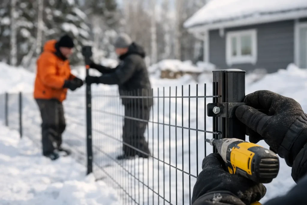 Voiko aitaelementin asentaa talvella turvallisesti?